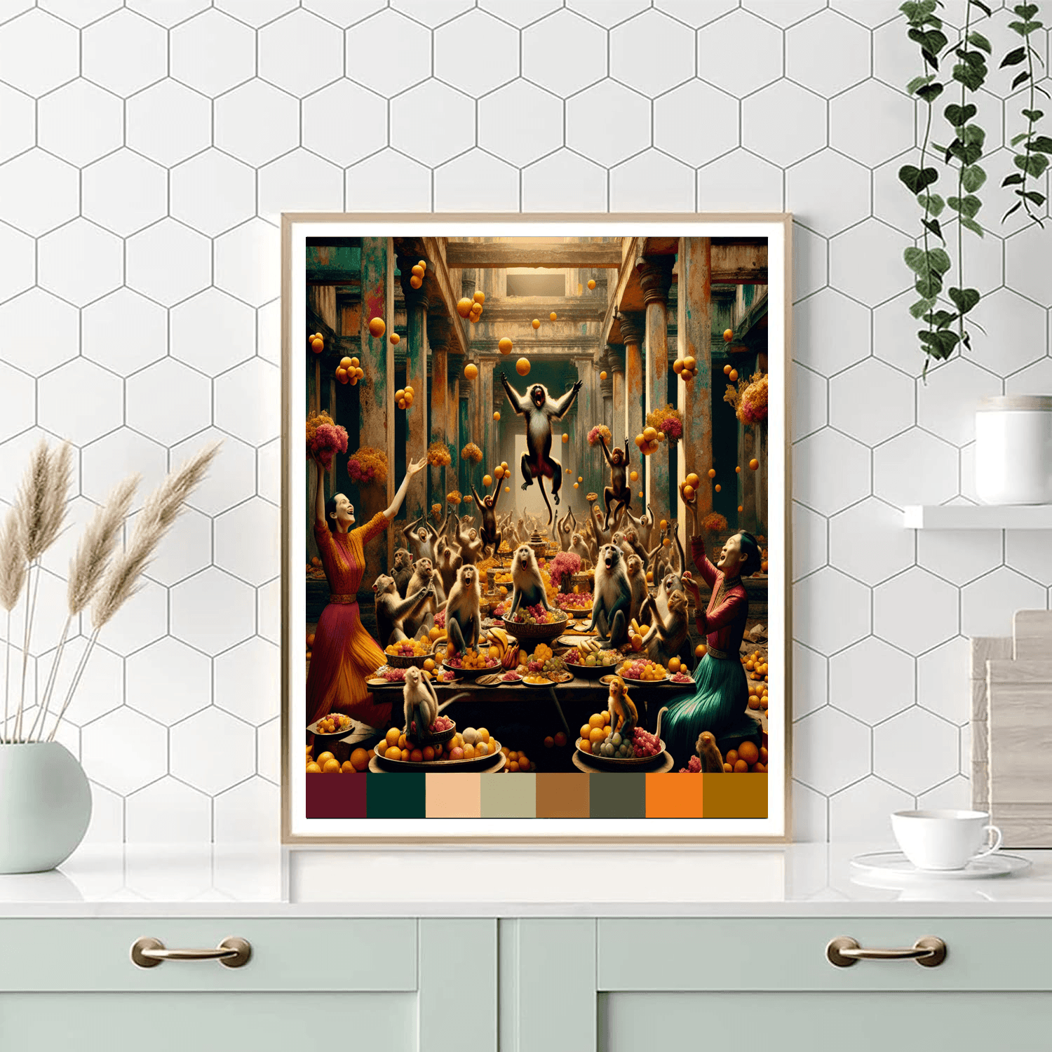 Lopburi Monkey Banquet - Lopburi, Thailand Paint By Color