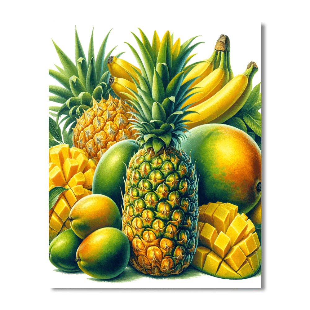 Tropical Fruit Fiesta Numbered Painting Kits