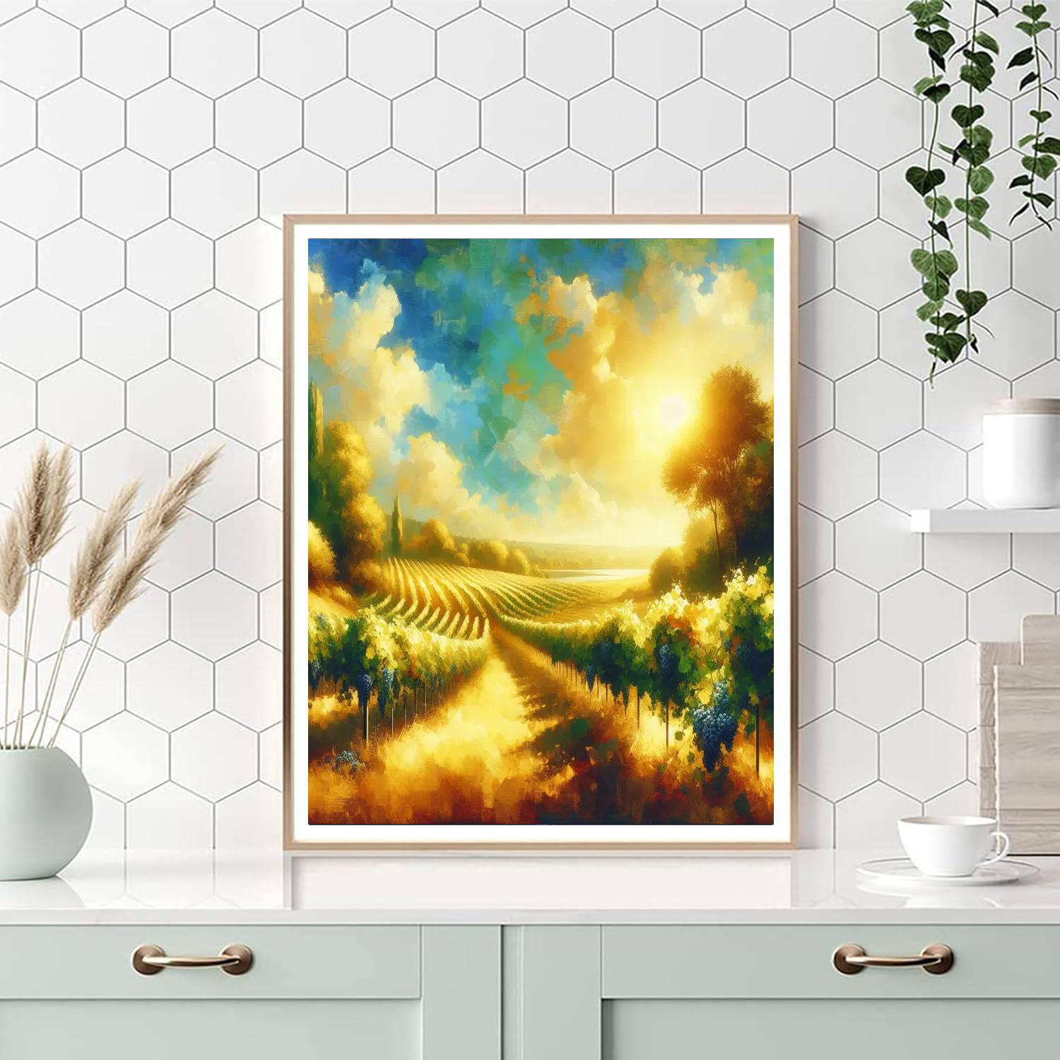 Sun-kissed Vineyard Glow Paint By Numbers