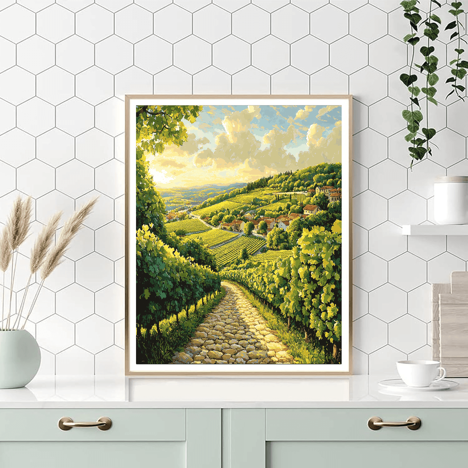 Paul Cezanne Inspired Post-Impressionist Vineyard Retreat  Paint By Numbers Kits