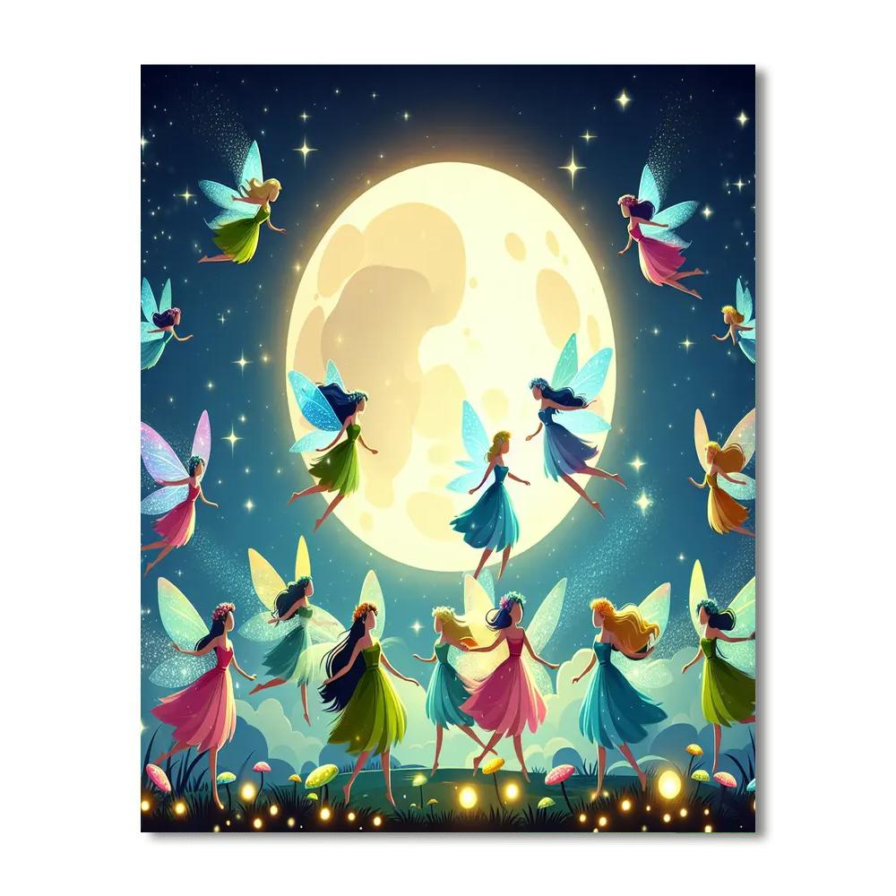 Moonlit Fairy Flight Painting Number Kit
