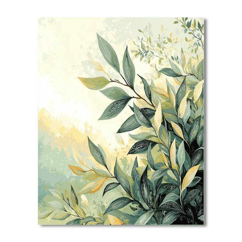 Leonardo Da Vinci Inspired Ethereal Whisper Of Leaves  DIY Paint By Numbers