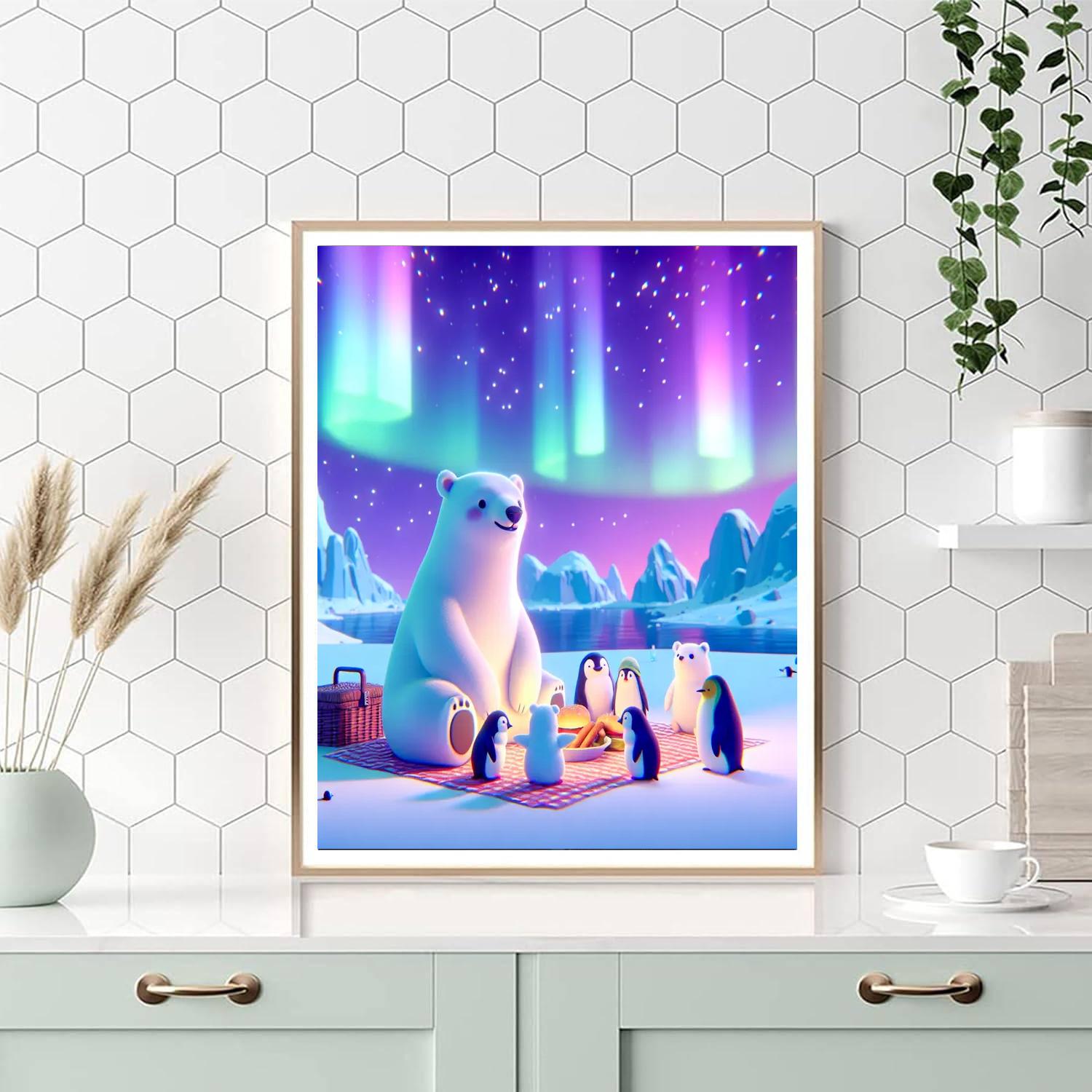 Aurora's Polar Picnic Paint By Numbers