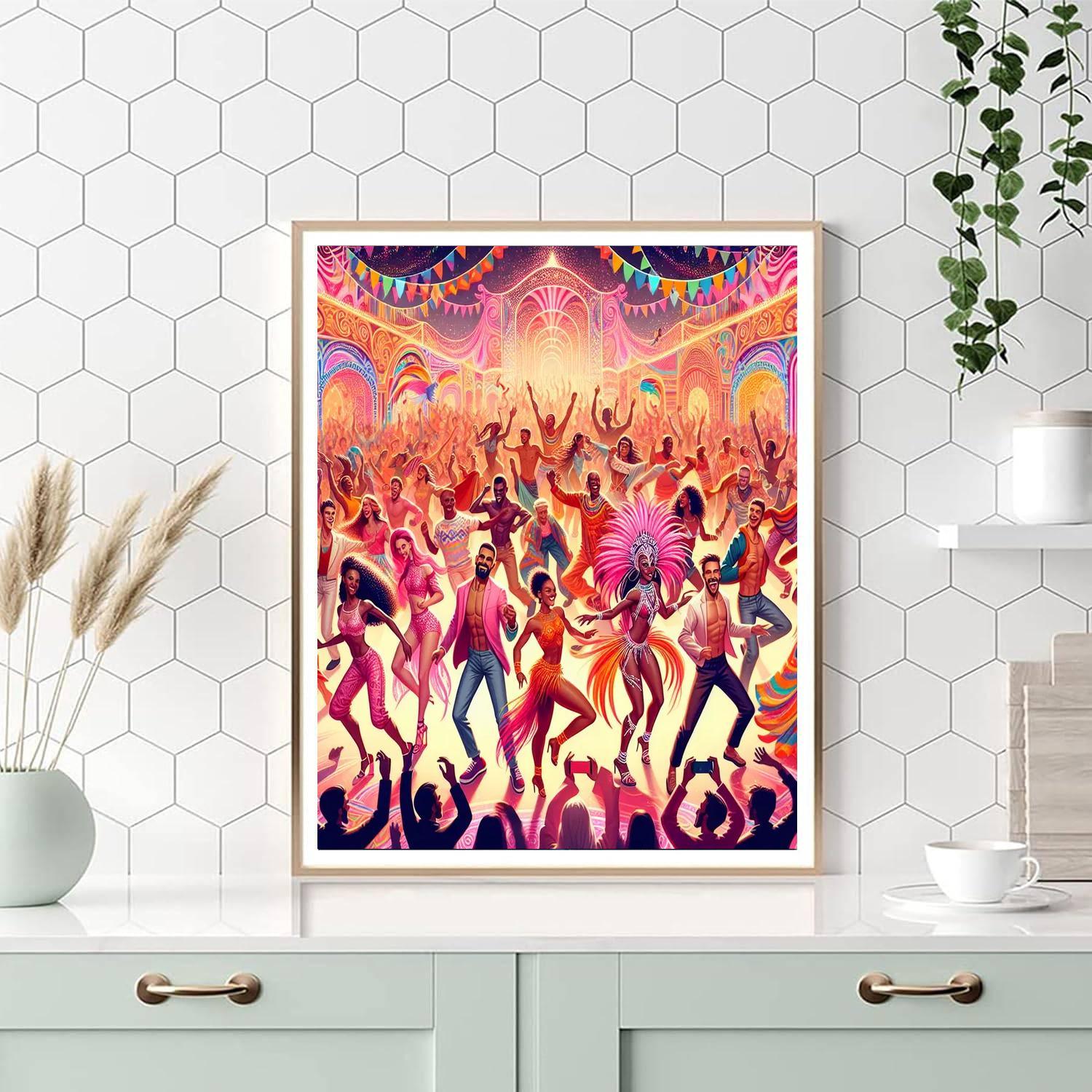 Vibrant Carnaval Celebration Paint By Color