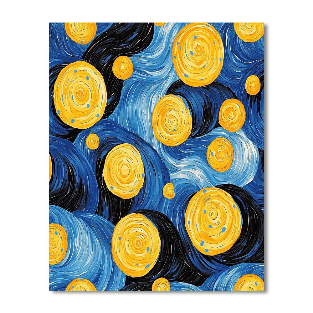 Yayoi Kusama Inspired Cosmic Rhythm In Motion  Paint By Number