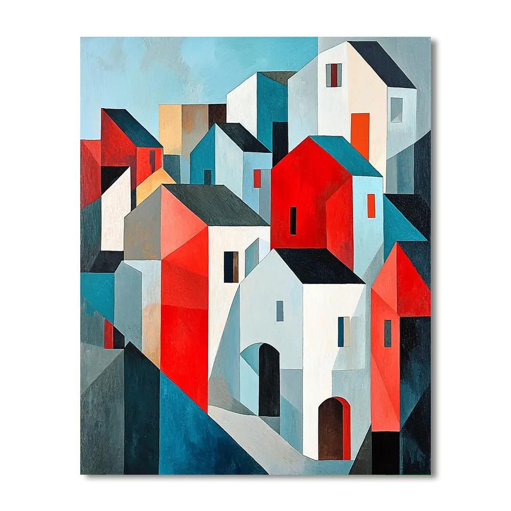 Pablo Picasso Inspired City In Flux  Paint By Number