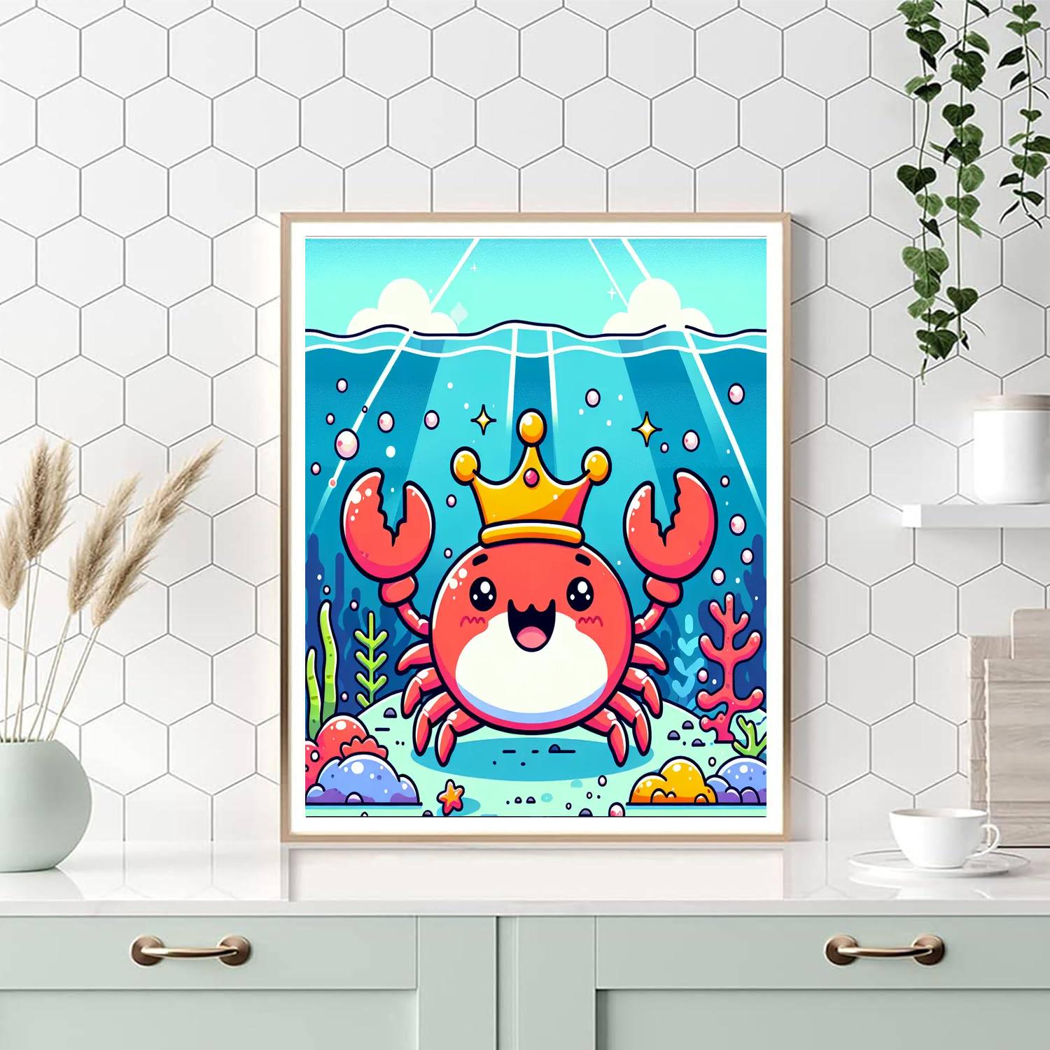 Underwater Kingdom With King Crab Paint By Numbers Kits