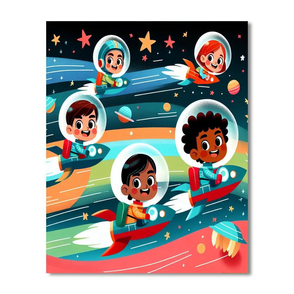 Space Race Adventure Paint By Numbers Kits