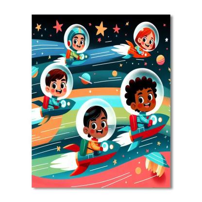 Space Race Adventure Paint By Numbers Kits