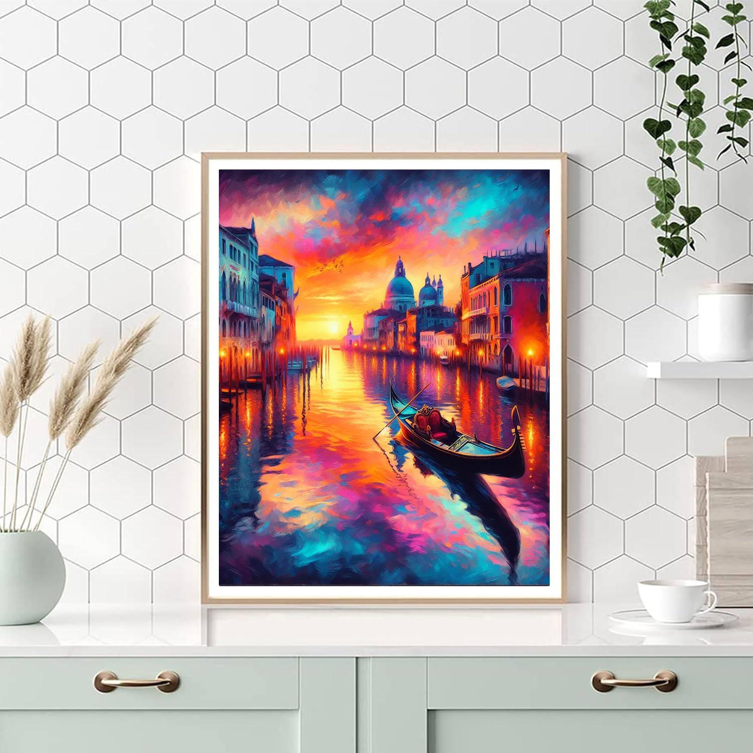 Gondola Romance In Venice Paint By Numbers Art