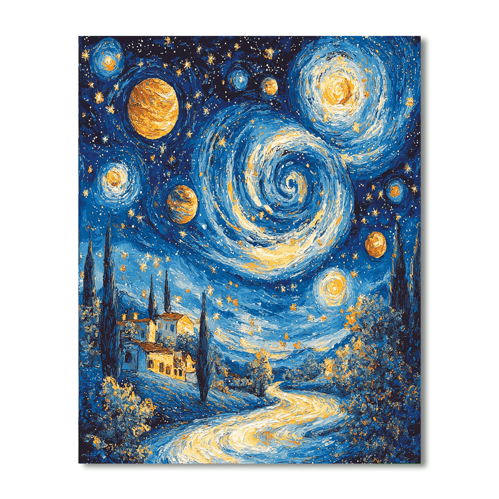 Vincent Van Gogh Inspired Celestial Navigation  DIY Paint By Numbers