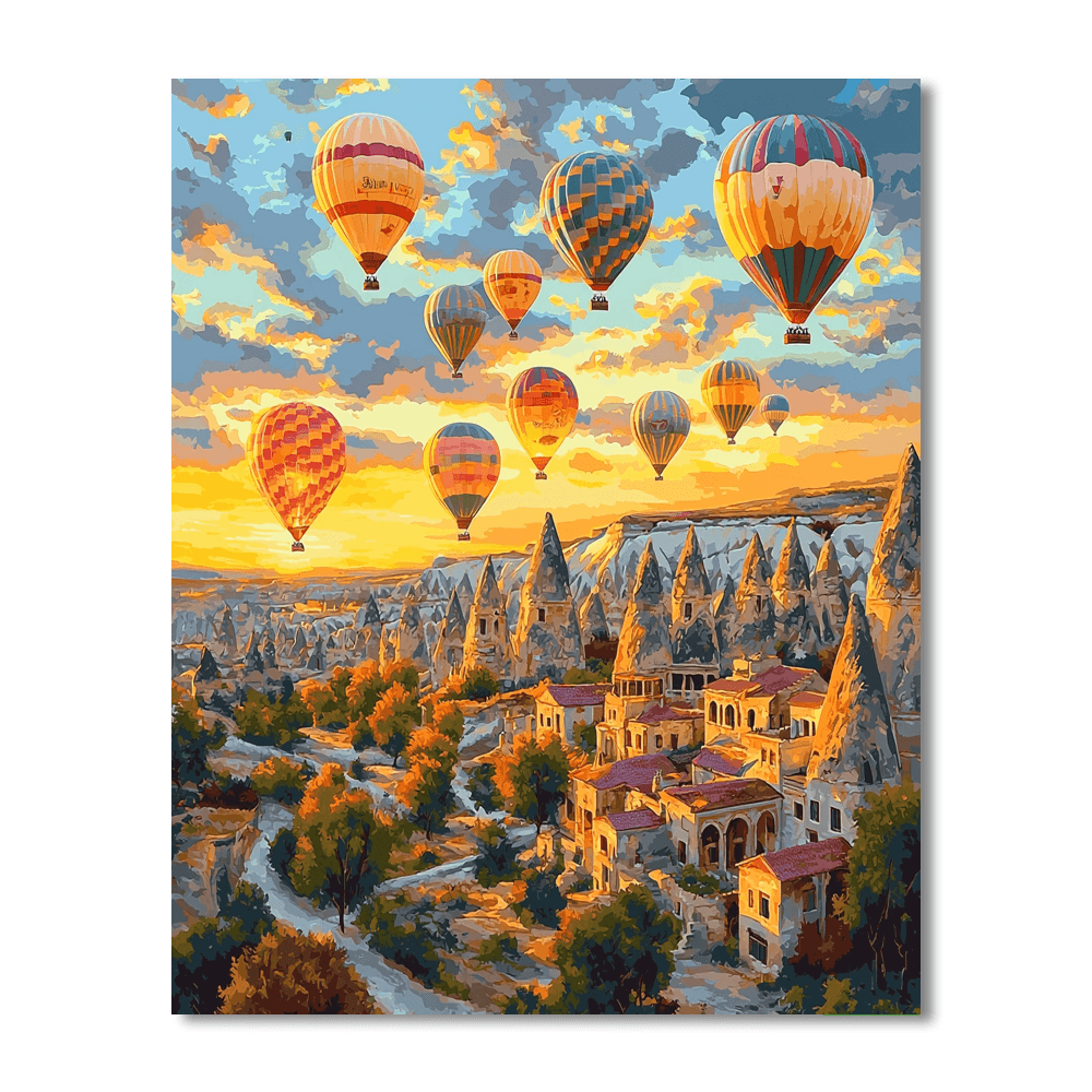 Cappadocia Hot Air Balloons Number Painting
