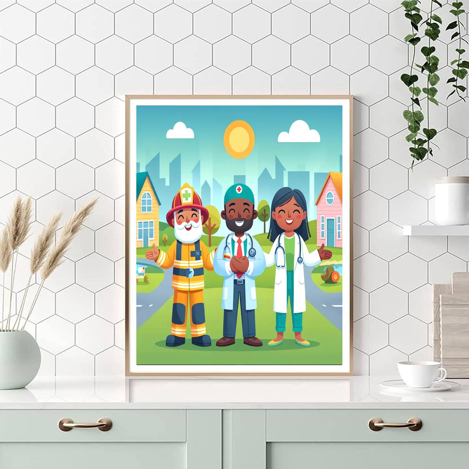 Friendly Neighborhood Helpers Paint By Numbers Art