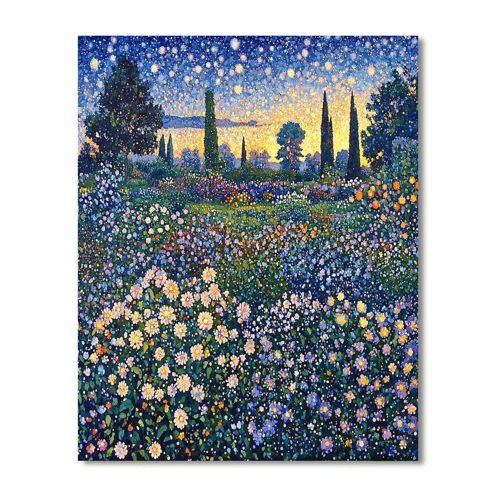 Georges Seurat Inspired Mystical Twilight Garden  Paint By Numbers Kits