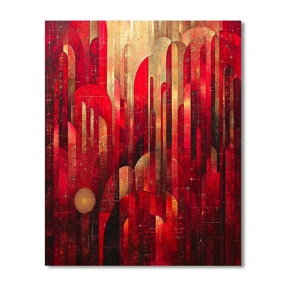 Gustav Klimt Inspired Golden Enigma  Paint By Numbers Art