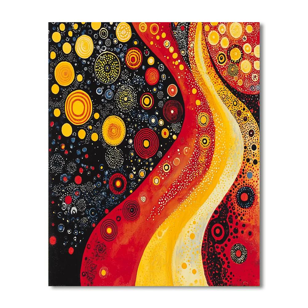 Yayoi Kusama Inspired Vortex Of Dreams  DIY Paint By Numbers