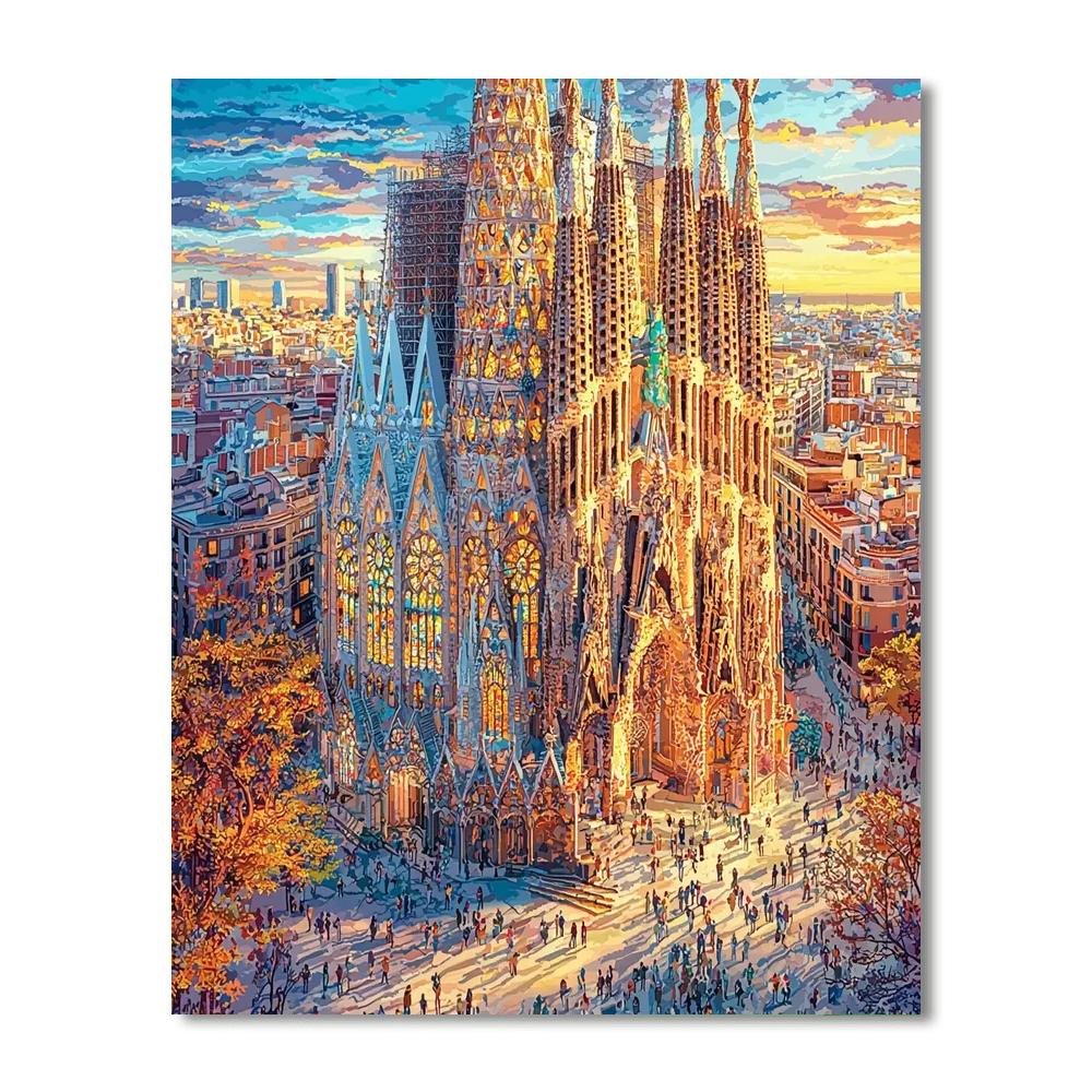 The Sagrada Familia Tower DIY Paint By Numbers