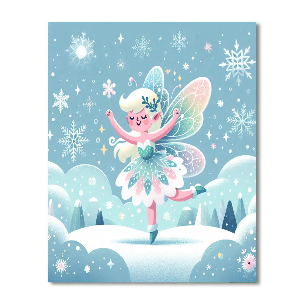 Magical Snow Fairy Painting By Numbers Kit