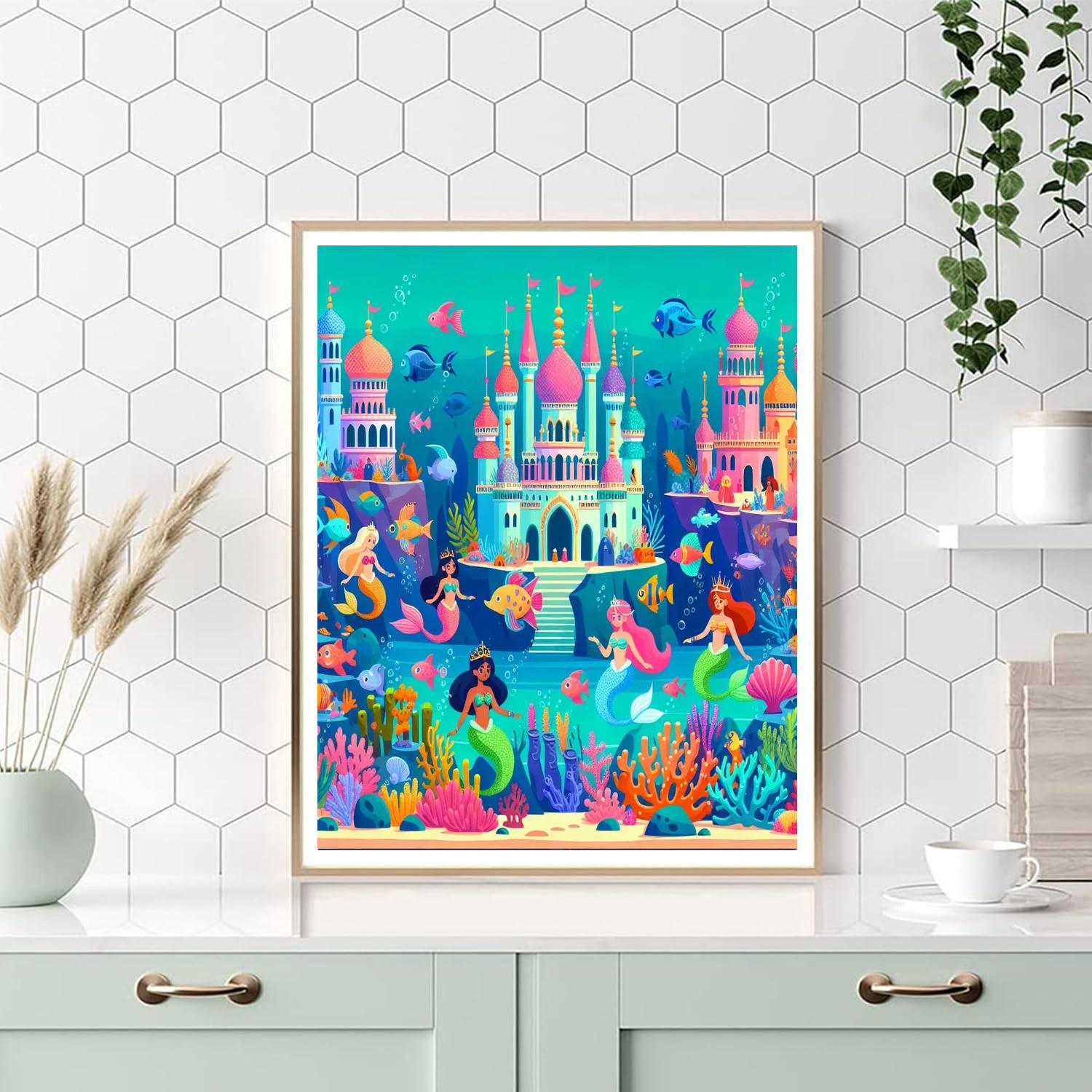 Aquatic Fantasy Kingdom Painting Number Kit
