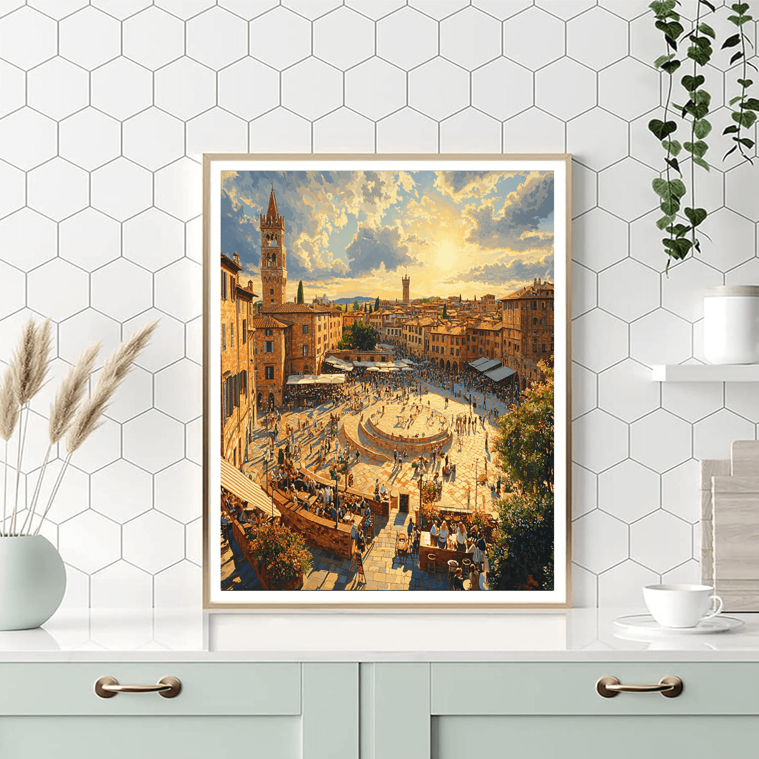 Siena's Piazza Del Campo Numbered Painting Kits