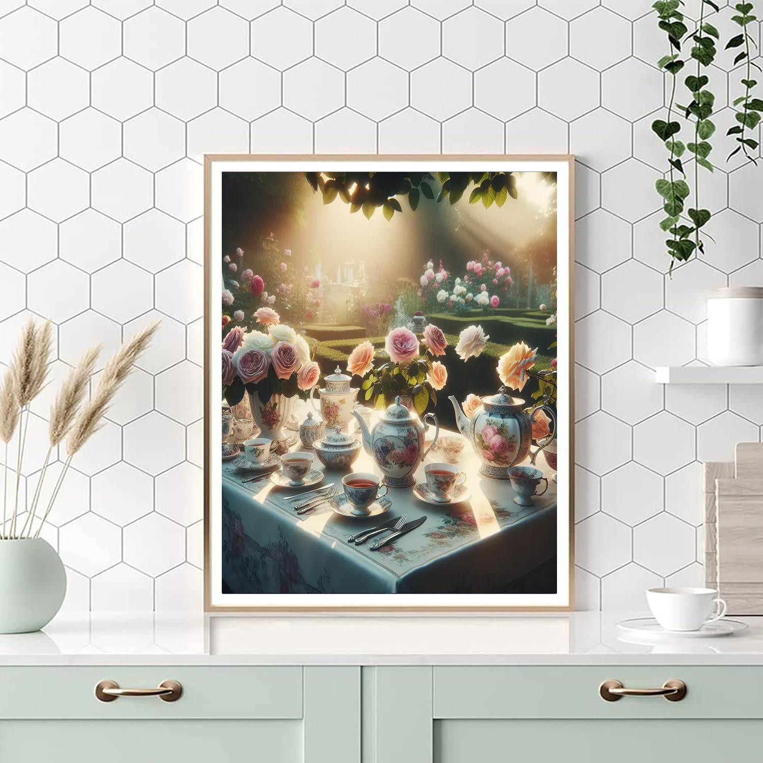 Garden Tea Party Celebration Painting By Numbers Kit