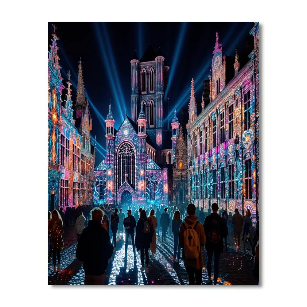 Light Festival - Ghent, Belgium Number Painting