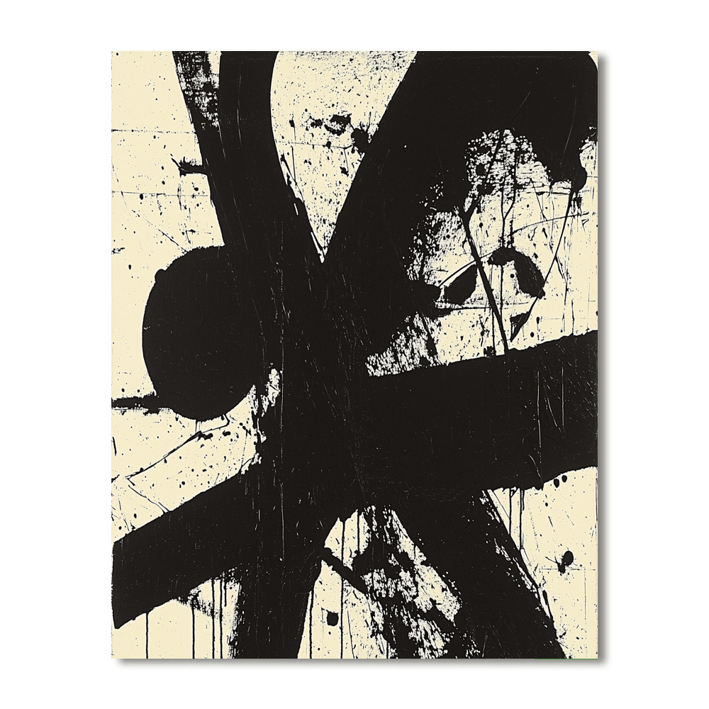 Kline Inspired Dynamic Expression  Numbered Painting Kits