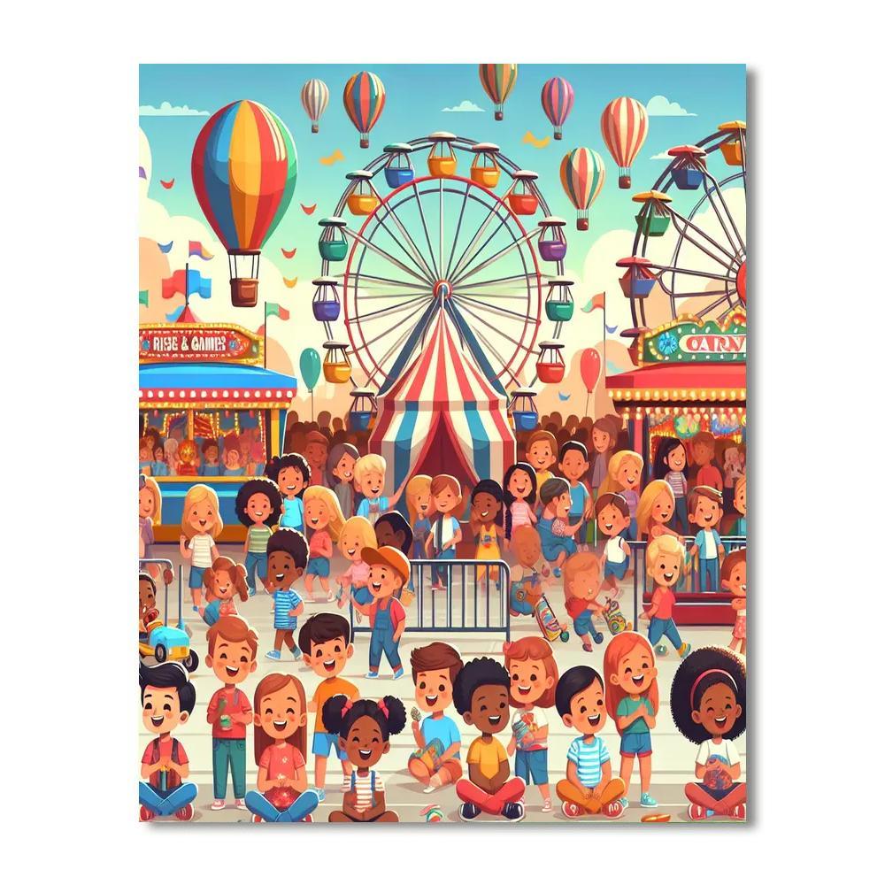 Colorful Carnival Spectacle Painting Number Kit
