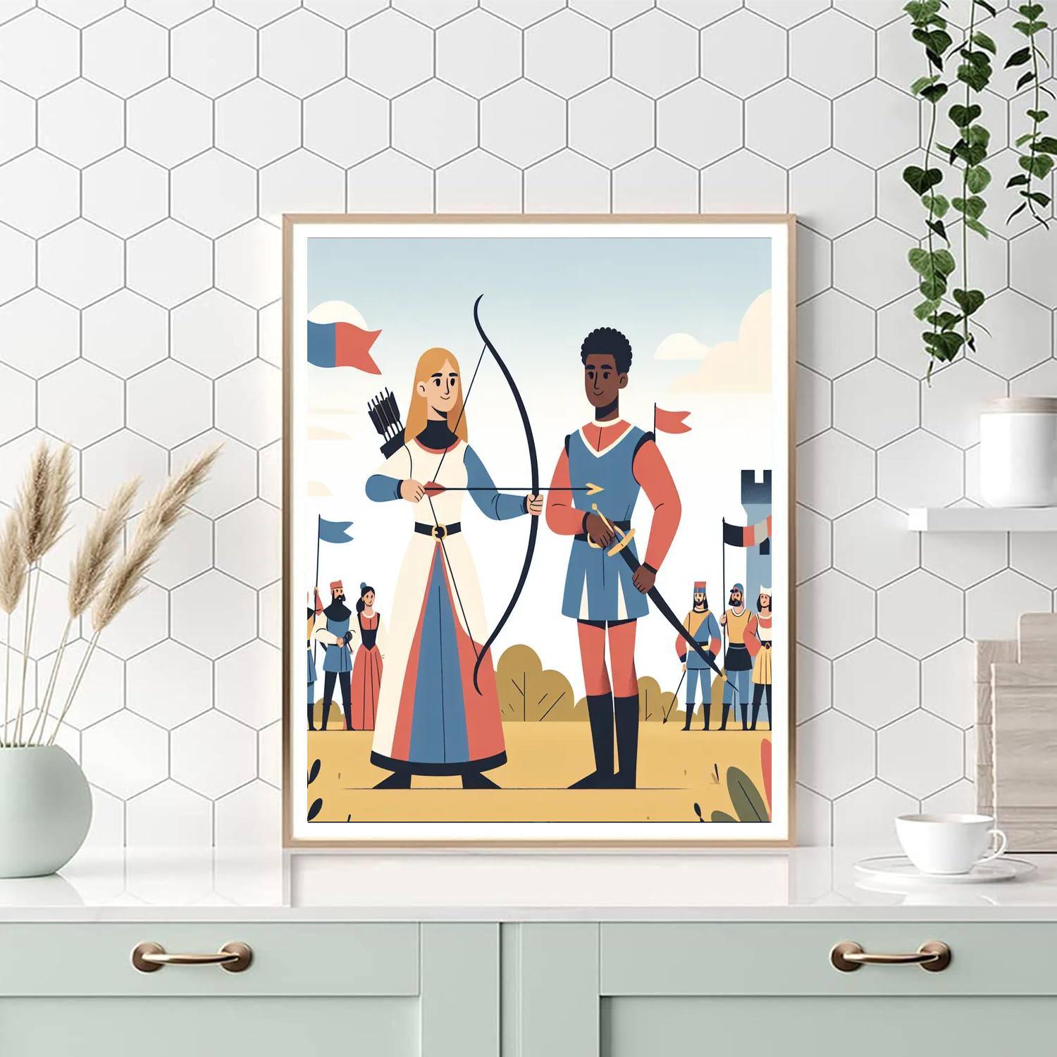 Medieval Tournament Games Painting Number Kit