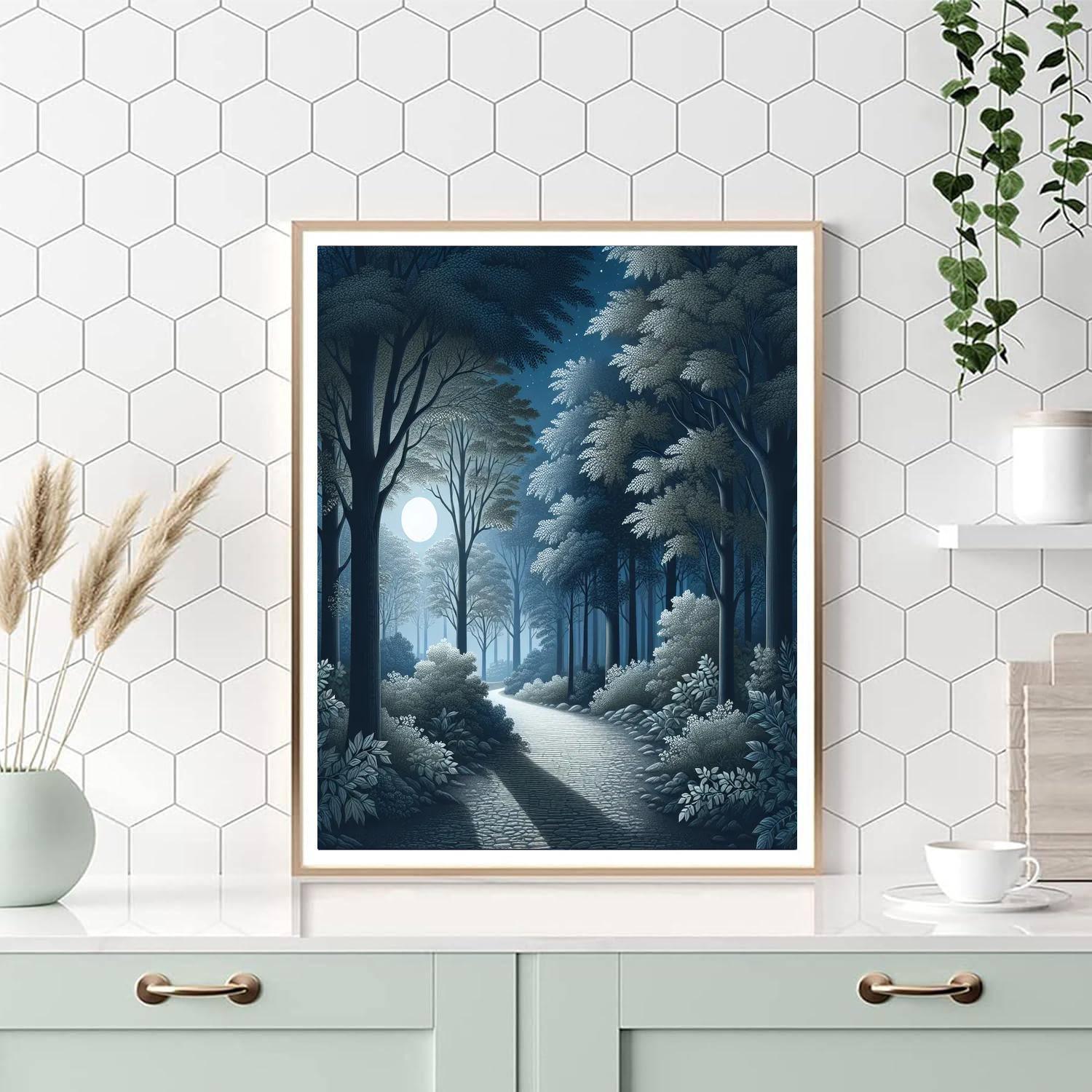 Mystical Moonlit Pathway DIY Paint By Numbers