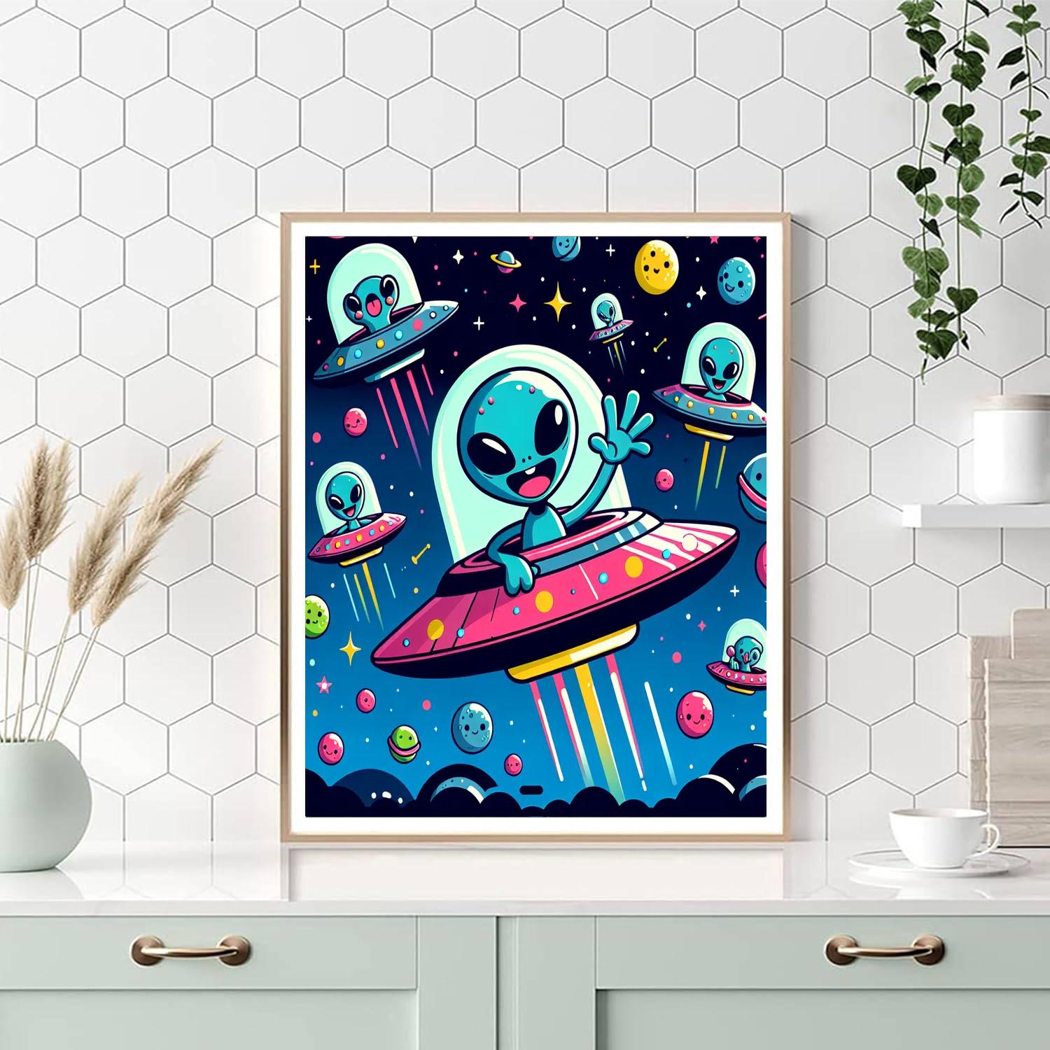 Space Adventure: Galactic Pals Paint By Number