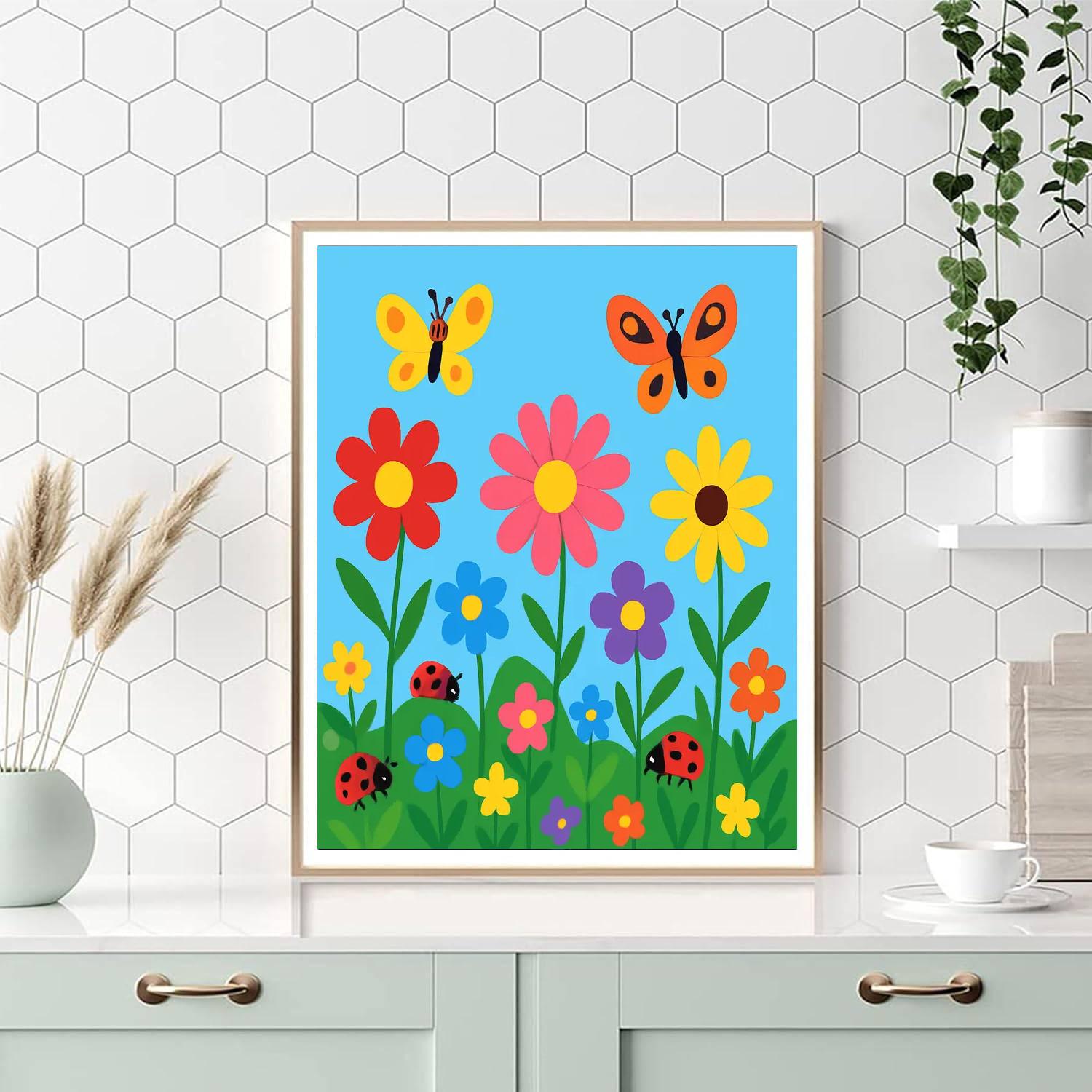 Charming Wildflower Garden DIY Paint By Numbers
