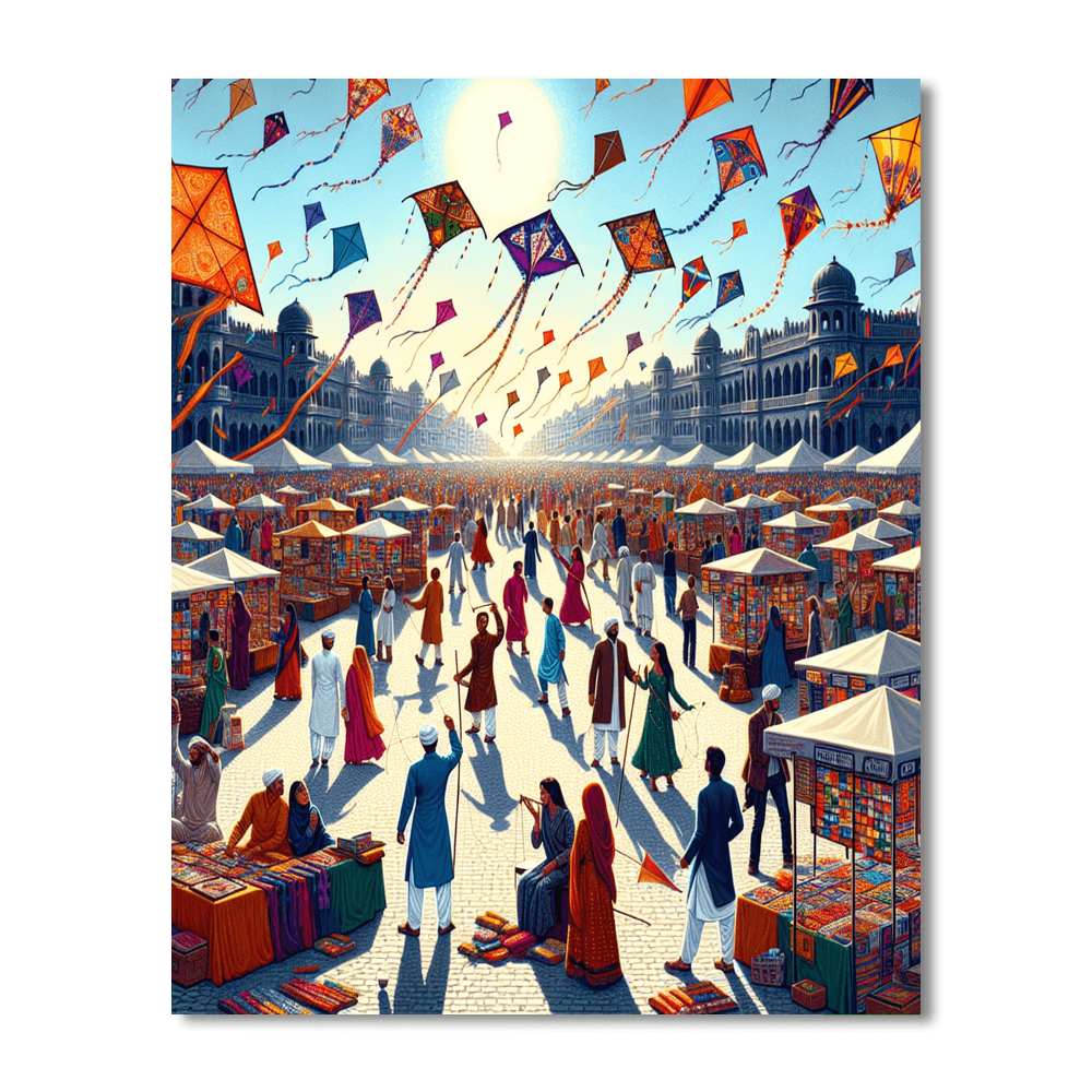 International Kite Festival - Gujarat Number Painting