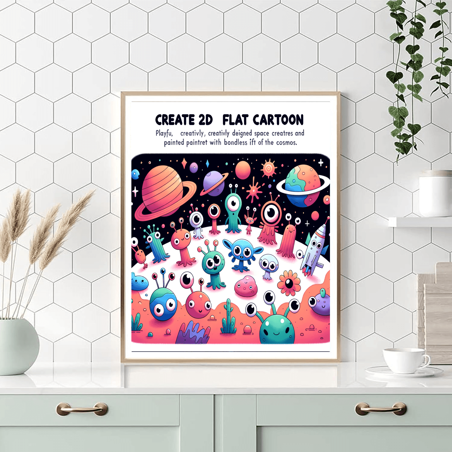 Silly Space Creatures DIY Paint By Numbers