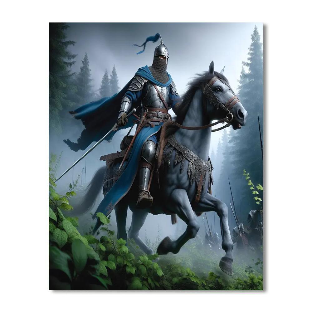 Medieval Warrior Quest Paint By Color