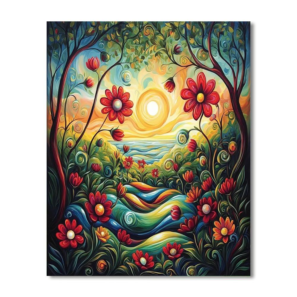 Salvador Dalí Inspired Surreal Floral Dance  Paint By Numbers Kits