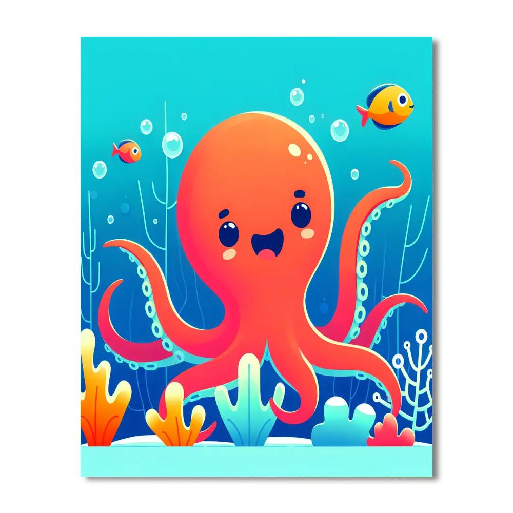 Happy Little Octopus Numbered Painting Kits