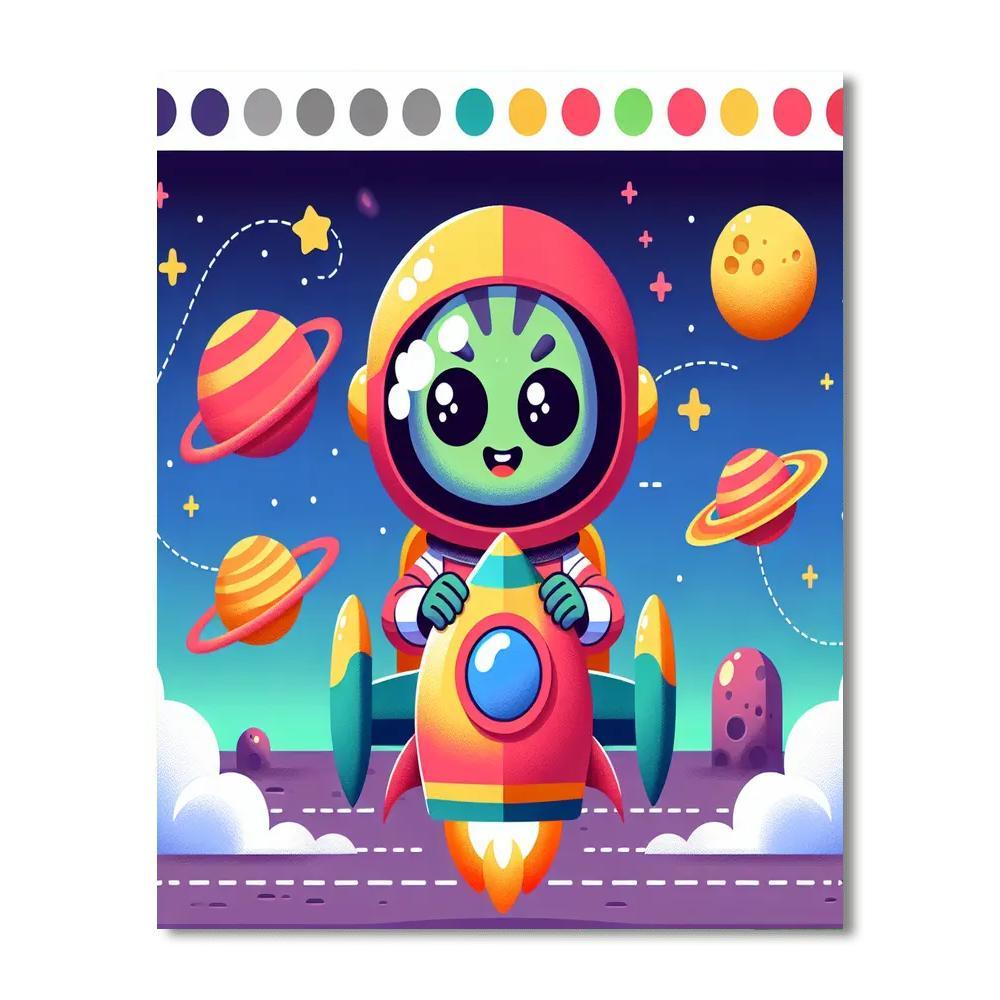 Space Race Challenge Paint By Color
