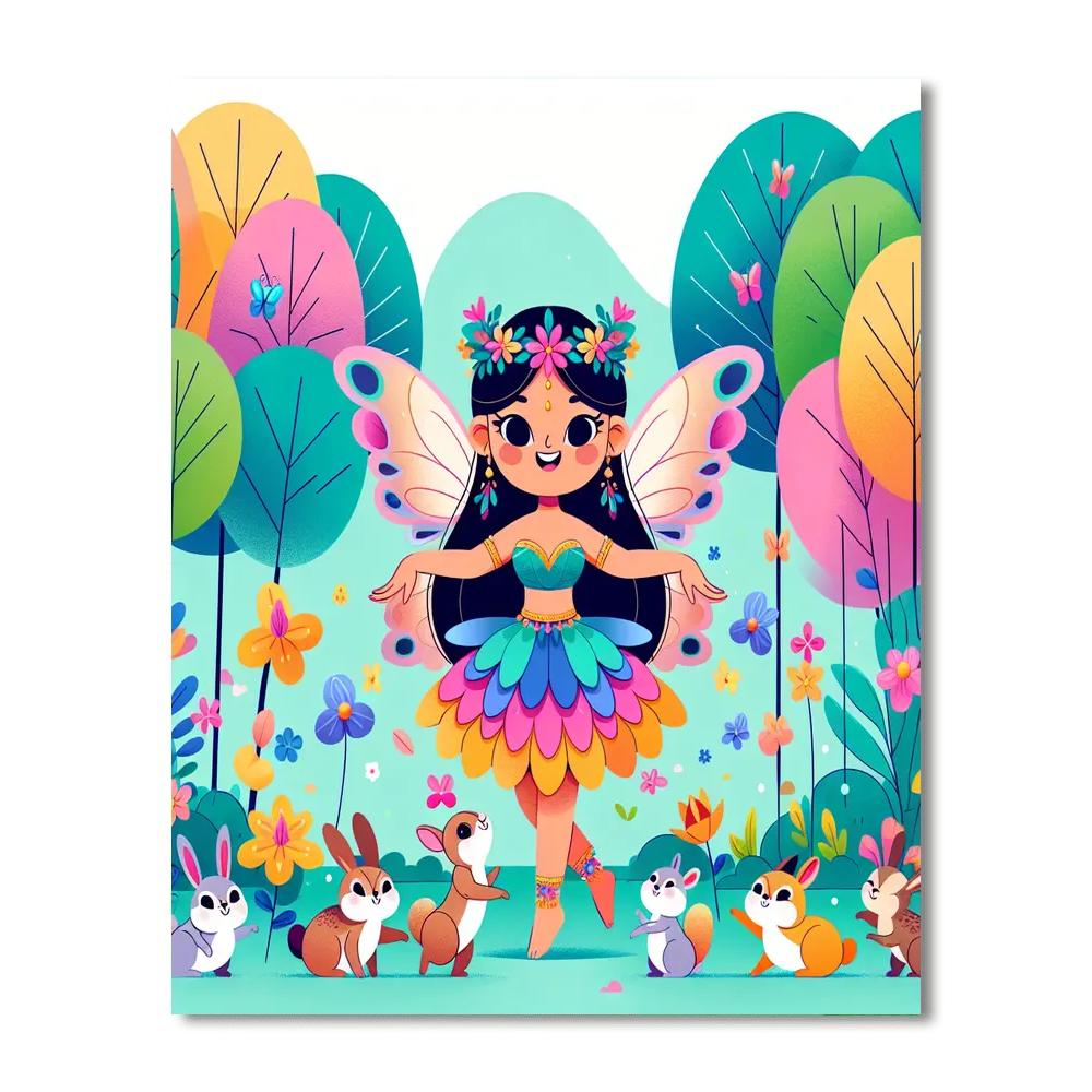 Mystical Forest Fairy Number Painting