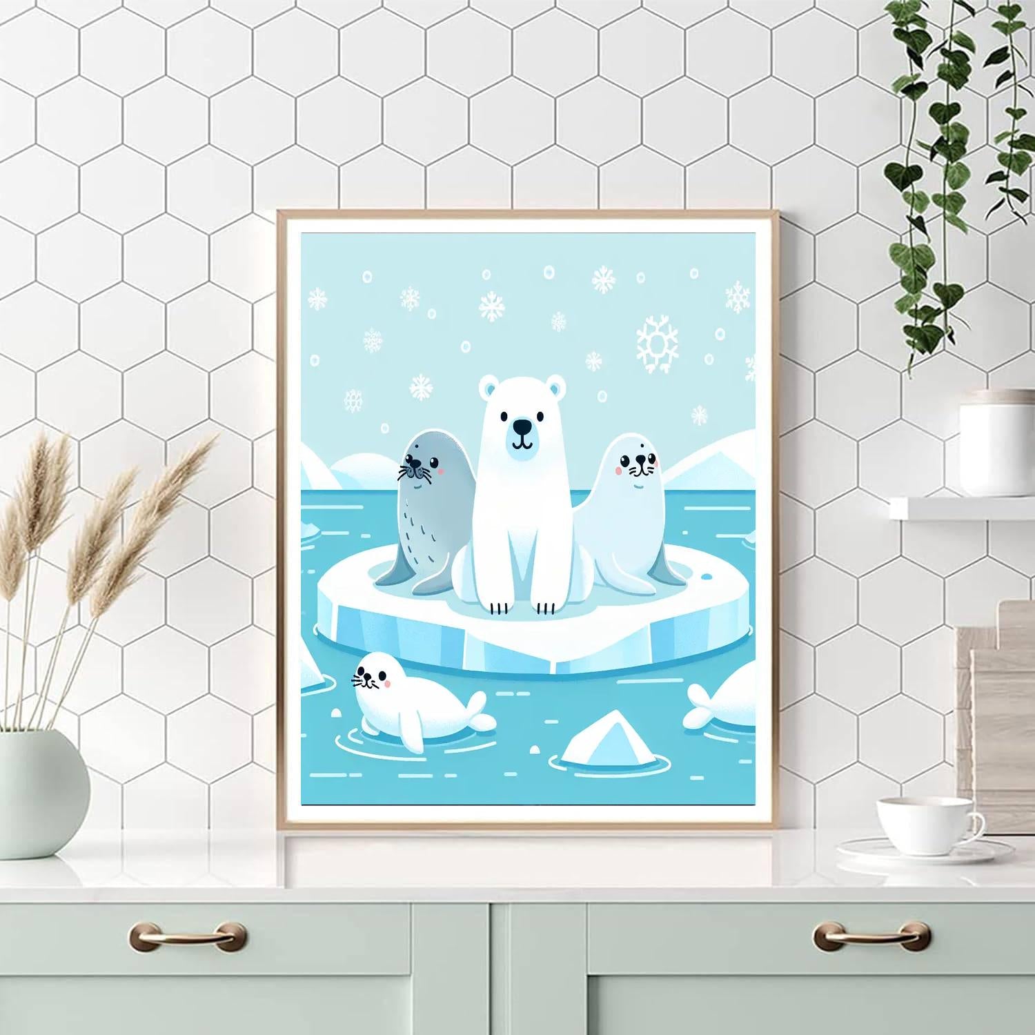 Cozy Polar Retreat Numbered Painting Kits