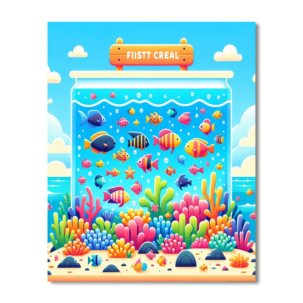 Colorful Aquarium DIY Paint By Numbers
