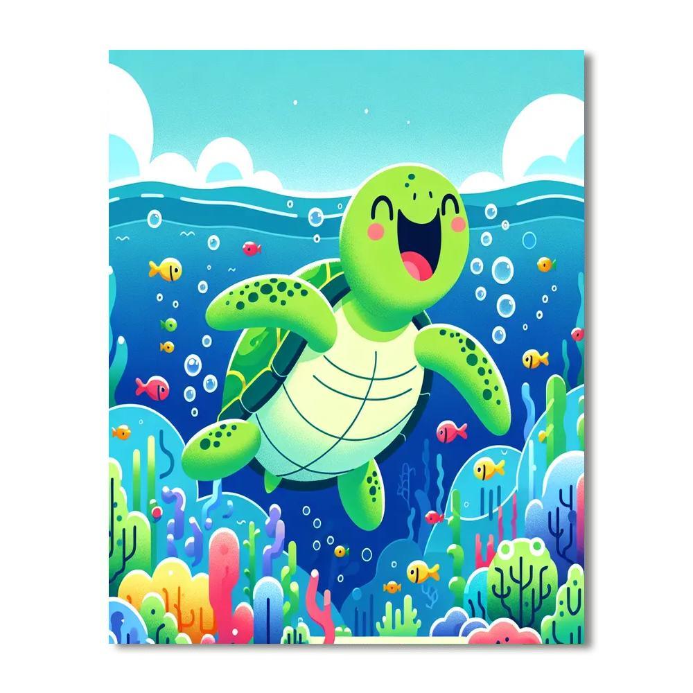 Giggling Turtle DIY Paint By Numbers