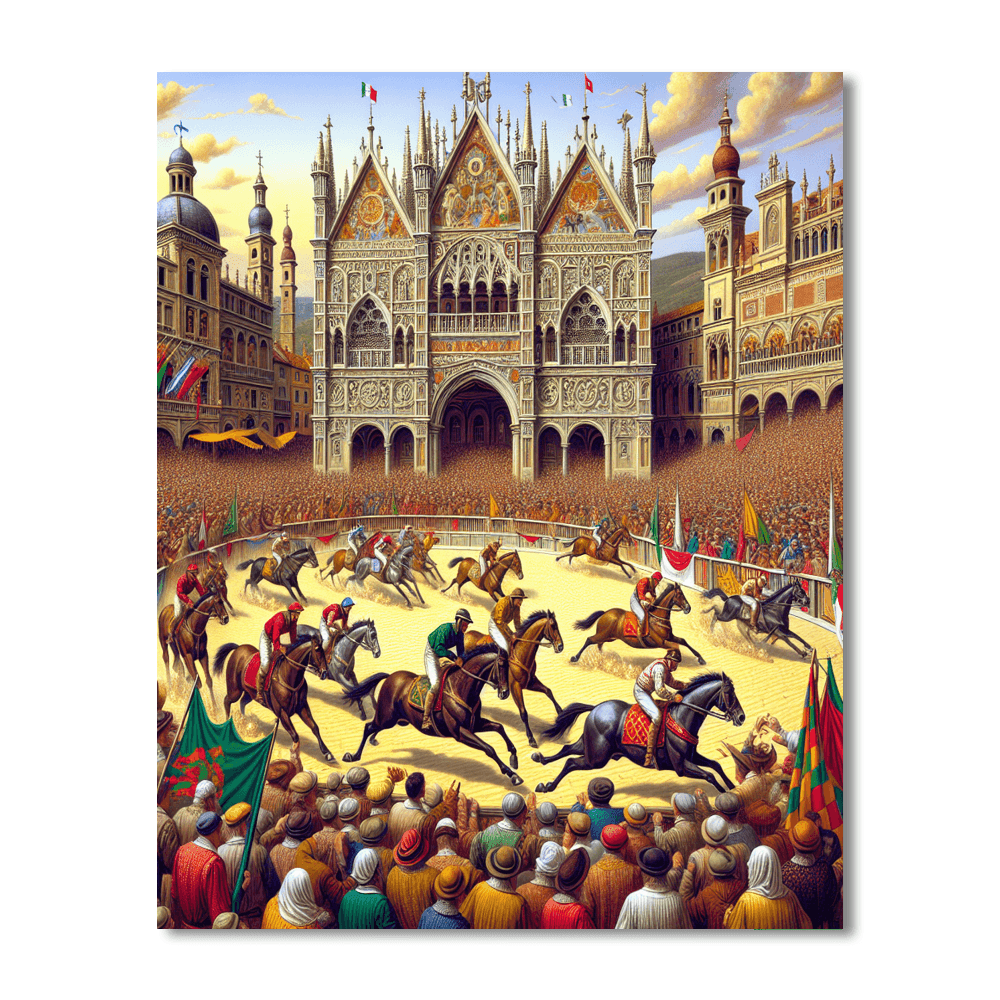 Palio Di Siena - Siena, Italy Number Painting
