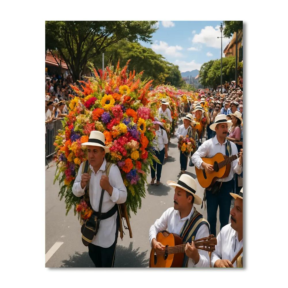 International Flower Festival - Colombia DIY Paint By Numbers