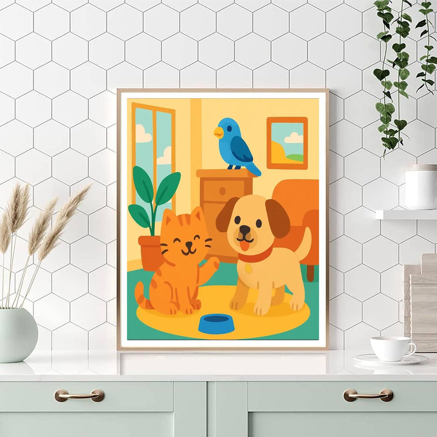 Friendly Pet Pals Paint By Color