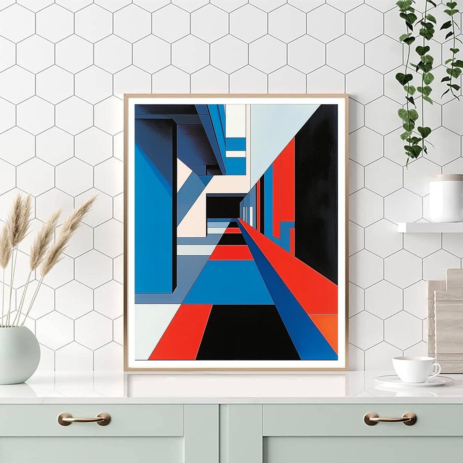 Piet Mondrian Inspired Contemporary Urban Geometry  Paint By Numbers