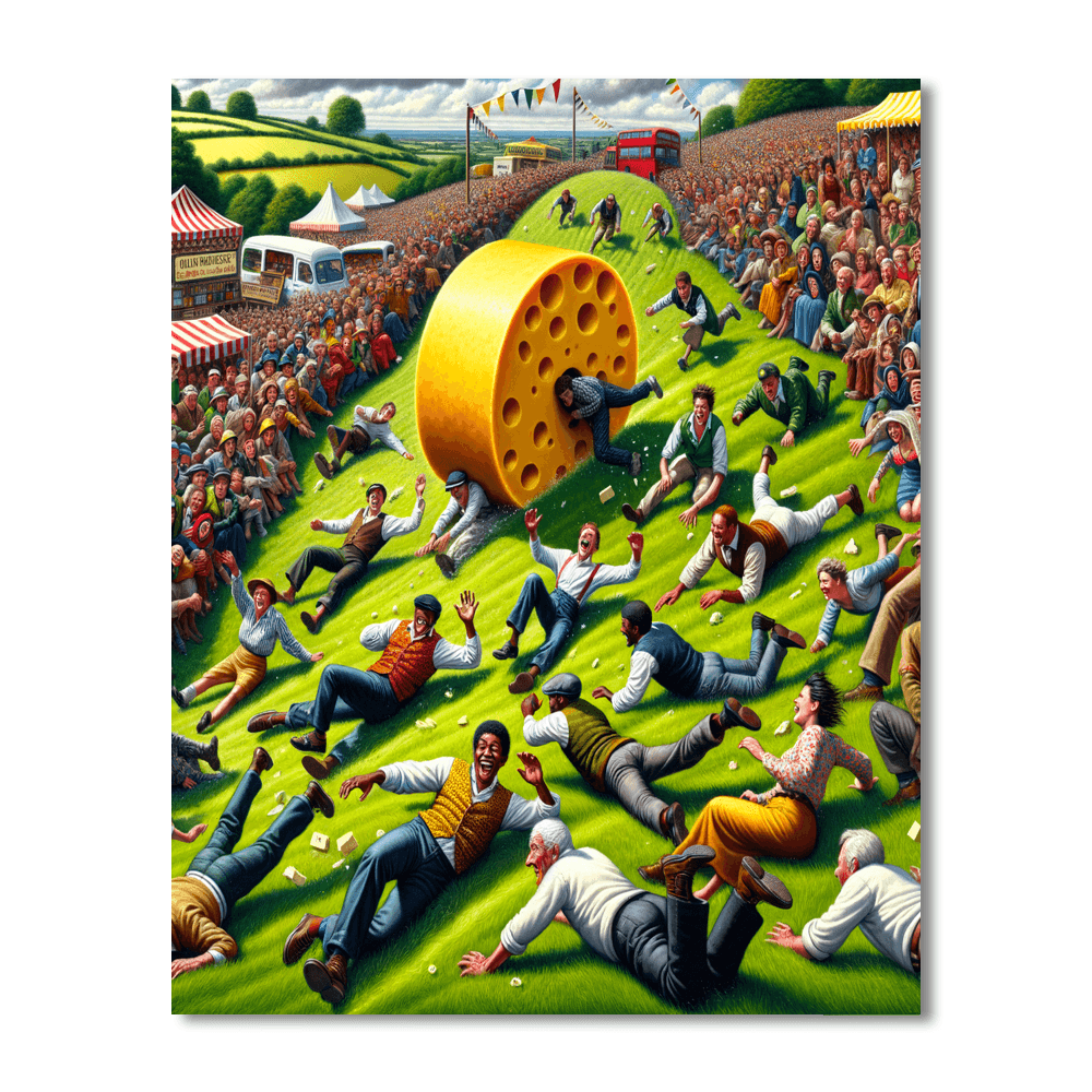 Cooper’s Hill Cheese Rolling Painting By Numbers Kit