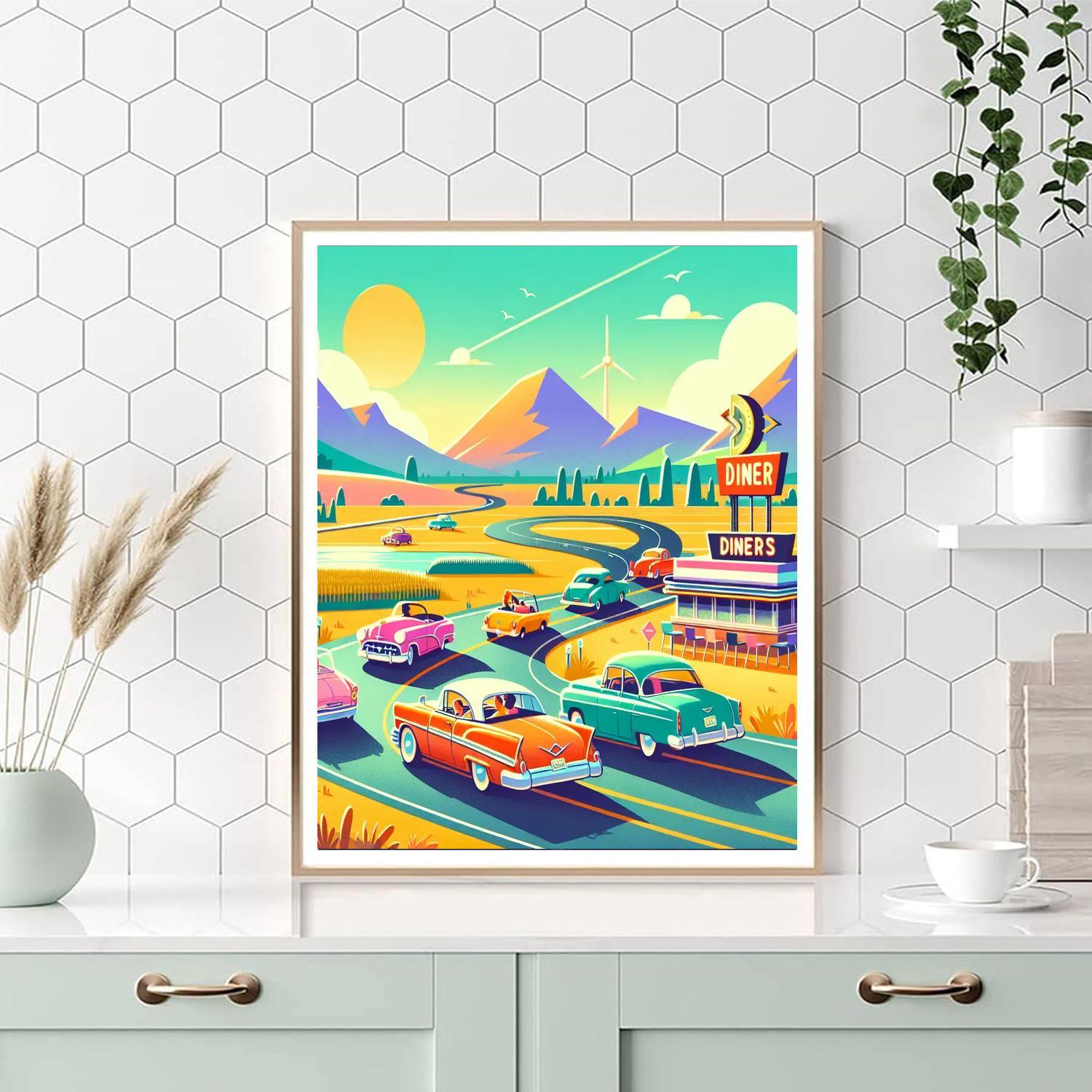 Funky Retro Road Trip Numbered Painting Kits