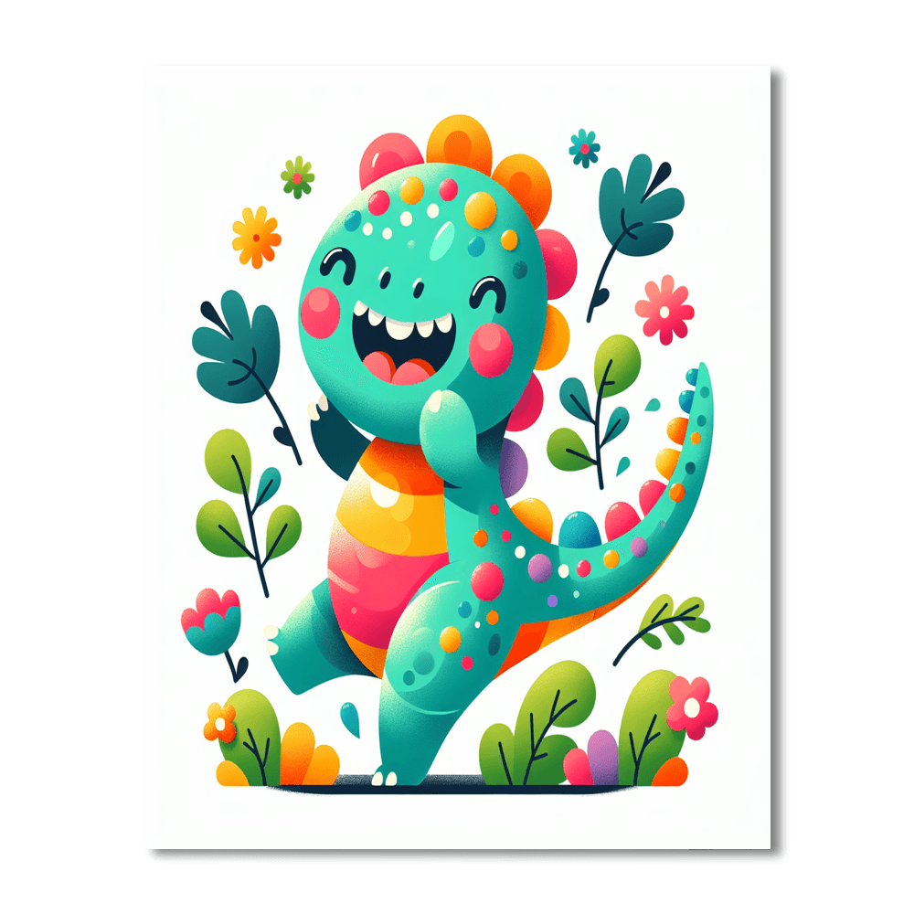 Silly Dinosaur Paint By Number