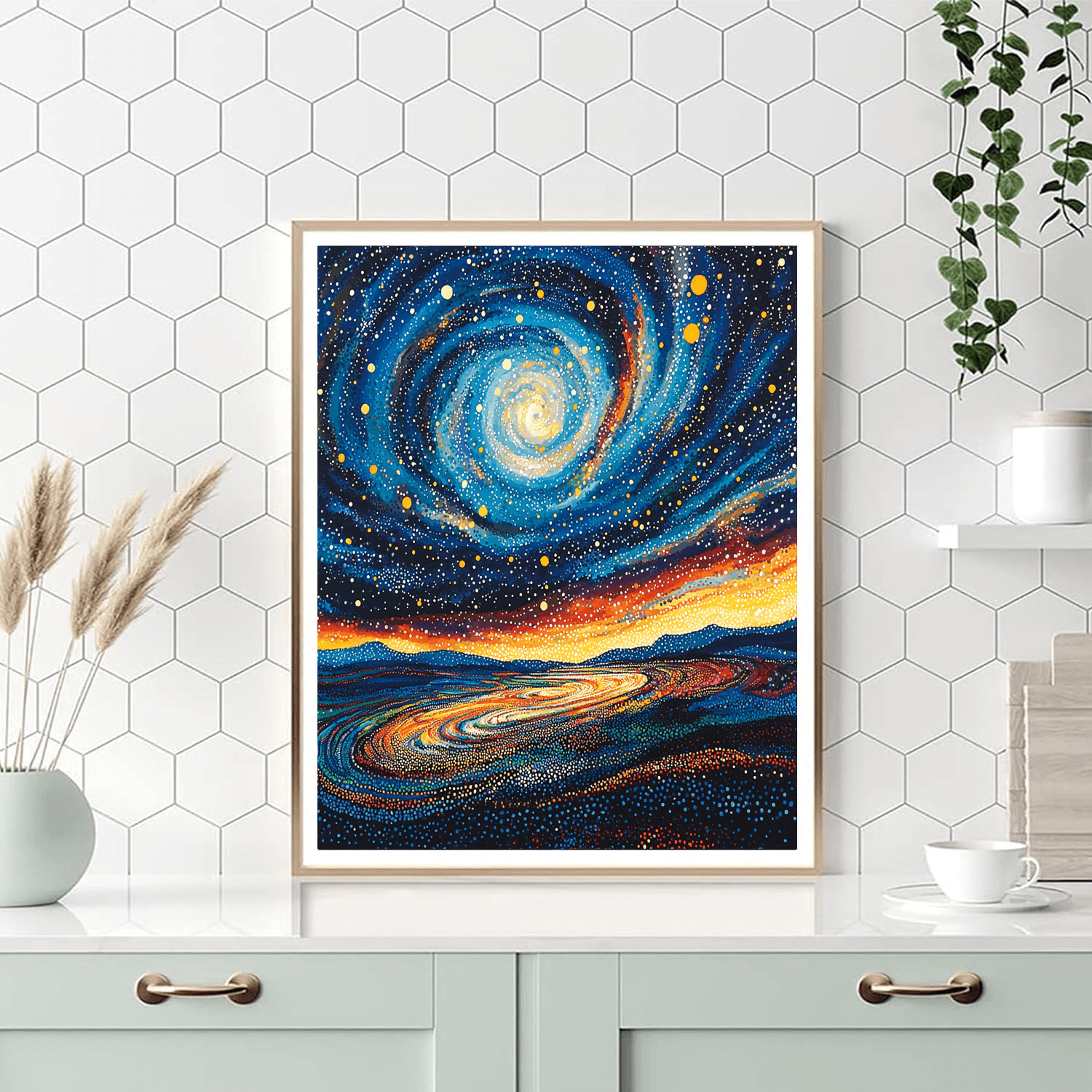 Yayoi Kusama Inspired Celestial Pathways  DIY Paint By Numbers